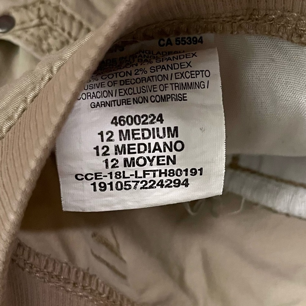 Lee relaxed fit Tan Cargo Capris 12 Medium - Picture 7 of 10